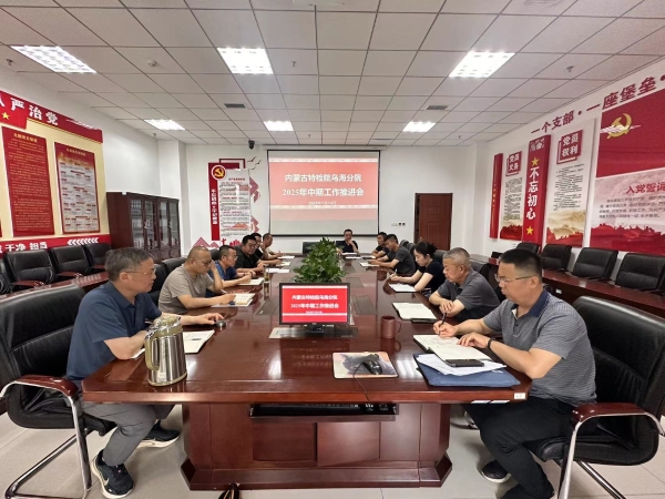 乌海分院召开2025年度中期工作推进会