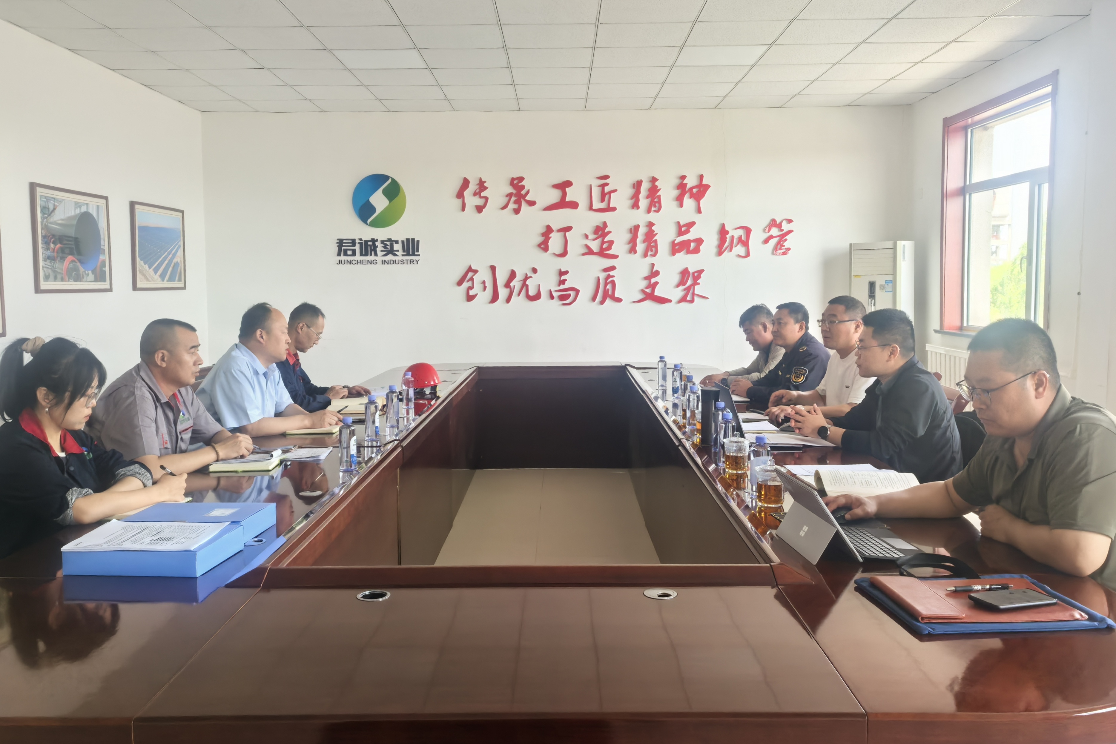 自治区特检院包头分院联合九原区市场监管局对君诚兴业开展压力管道元件制造单位质量保证体系现场评价